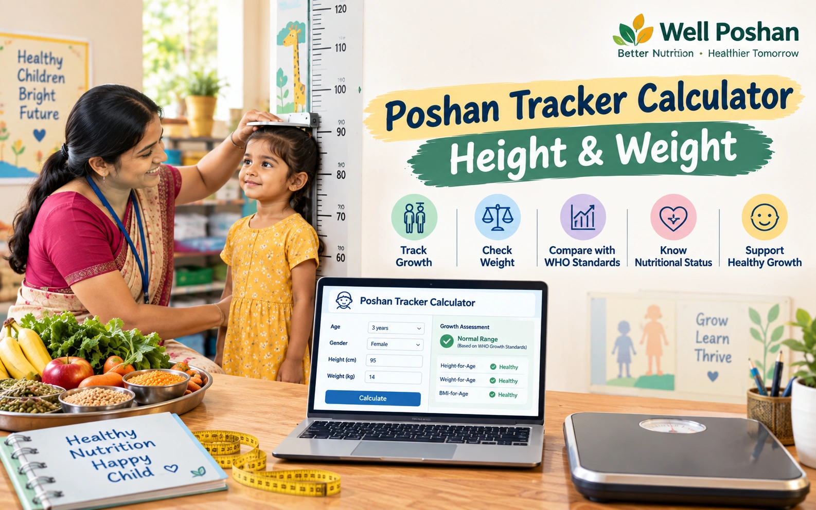 poshan tracker calculator height weight